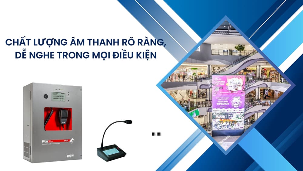 Tư vấn giải pháp âm thanh sơ tán bằng giọng nói PASO - Italia
