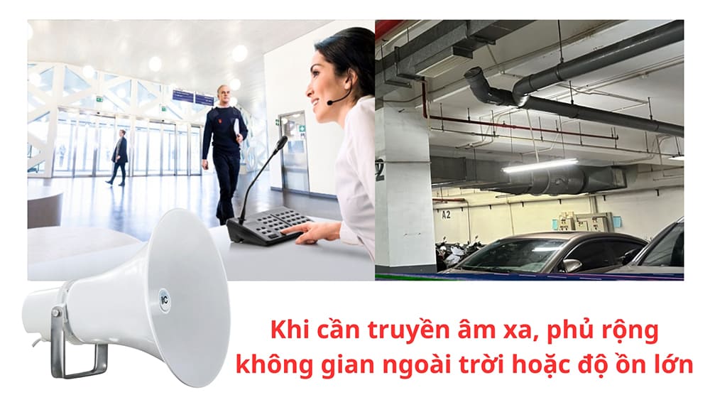 Khi nào nên dùng loa nén cho hệ thống âm thanh sơ tán khẩn cấp Khi nào nên dùng loa nén cho hệ thống âm thanh sơ tán khẩn cấp