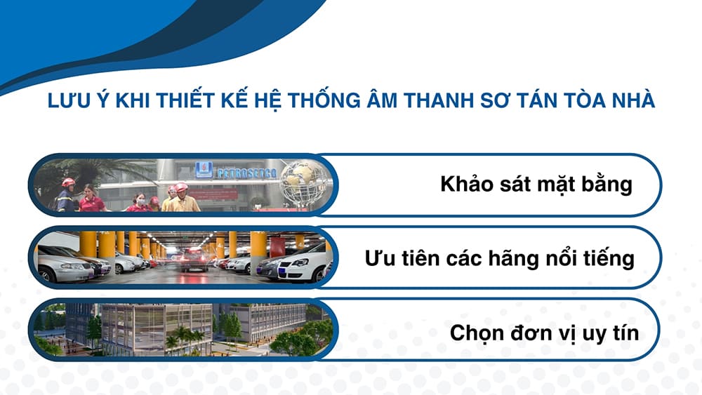 Lưu ý khi thiết kế hệ thống âm thanh sơ tán tòa nhà