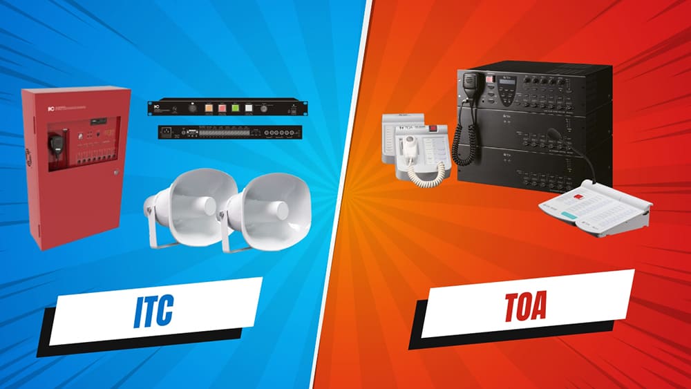 Il Toa So sánh giải pháp âm thanh sơ tán khẩn cấp ITC và TOA